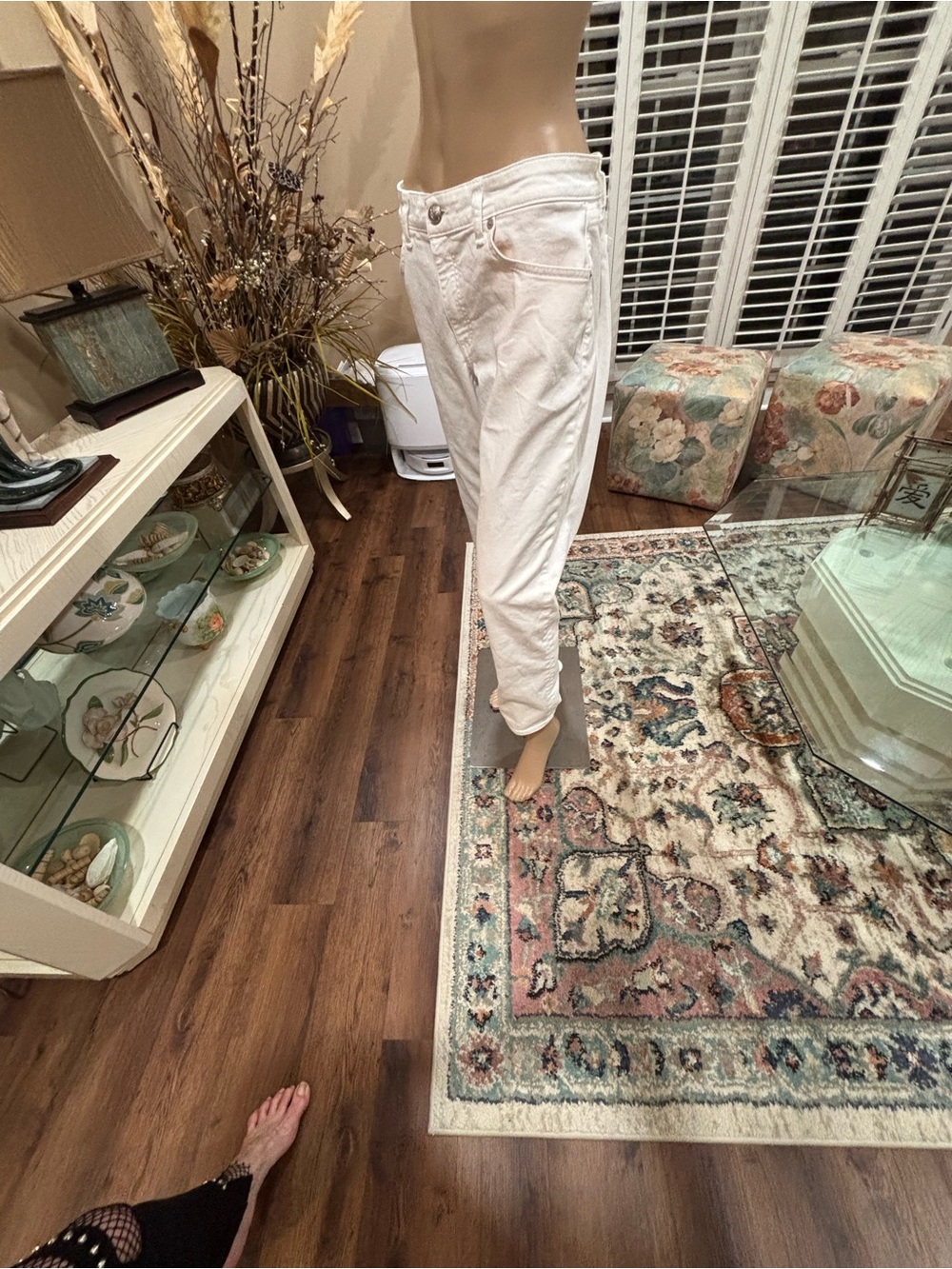 rag & bone White Boyfriend Jeans - Relaxed High-Rise